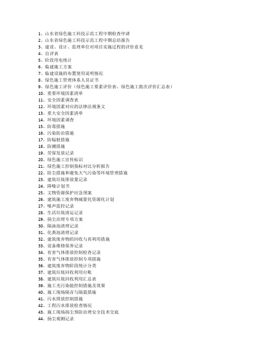 绿色施工需编制方案、措施、制度