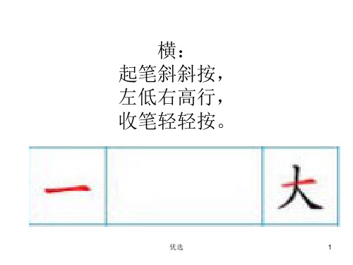 全面基本笔画儿歌：.ppt