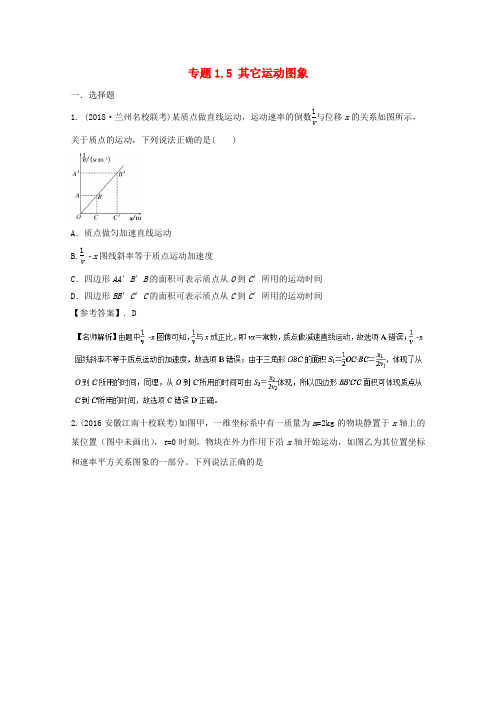 2018年高考物理二轮复习第一章直线运动专题1.5其它运动图象