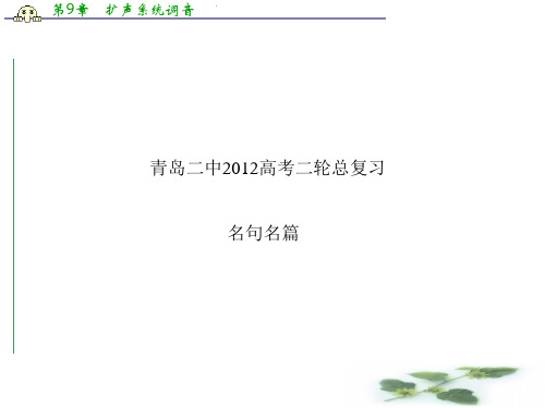 山东省青岛二中高考二轮总复习专题课件：复习名句名篇