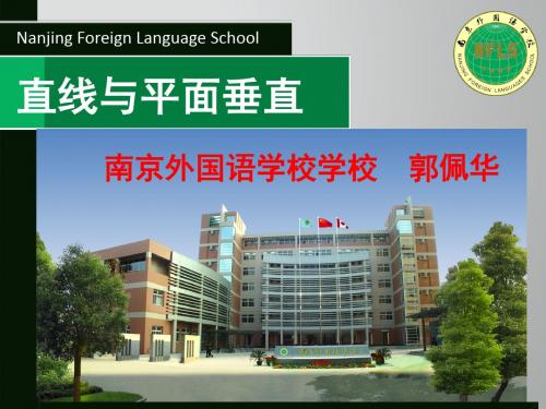 2013年江苏省高中数学优秀课评比课件——直线与平面垂直——说课PPT稿