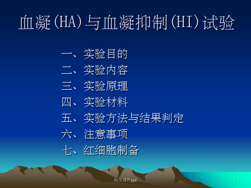 血凝和血凝抑制实验