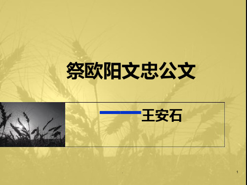 祭欧阳文忠公文PPT课件