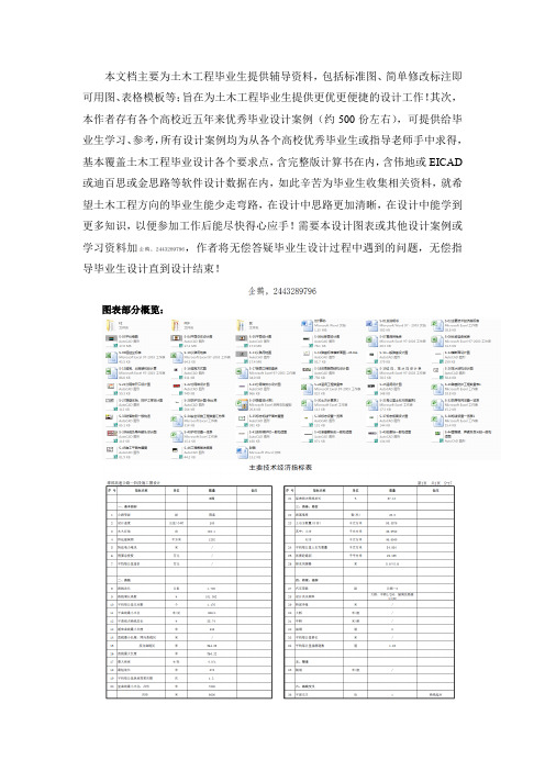 土木工程道路(公路)毕业设计图纸及表格