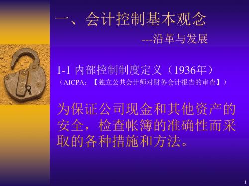 财务总监培训教程 会计控制基本观念student