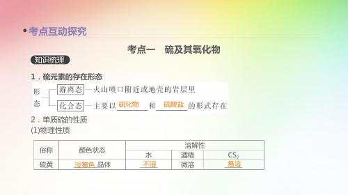含硫化合物的性质和应用课件