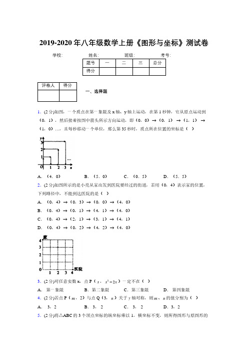 2019-2020初中数学八年级上册《图形与坐标》专项测试(含答案) (1049)