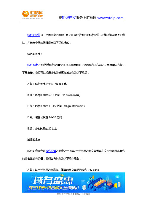 如何进行域名估值
