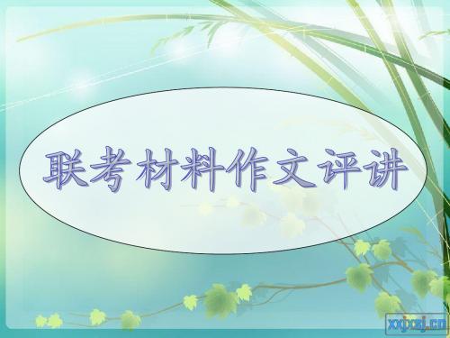 河南省十校联考作文评讲