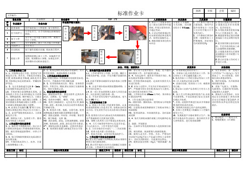 标准作业卡(案例)