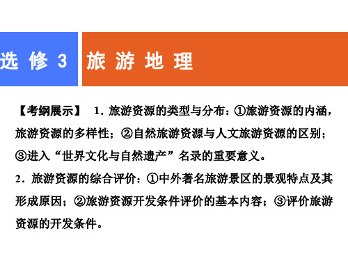 2019年高考地理人教版一轮复习课件：选修3 旅游地理 (共102张PPT)