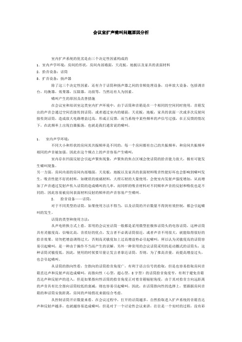 会议室啸叫处理方案