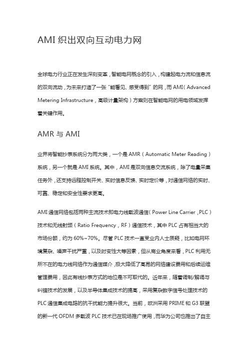 AMI 织出双向互动电力网