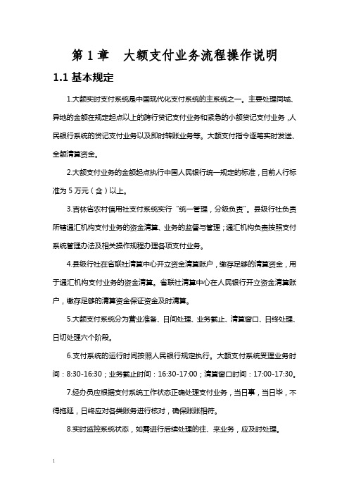 第1章大额支付业务流程操作说明