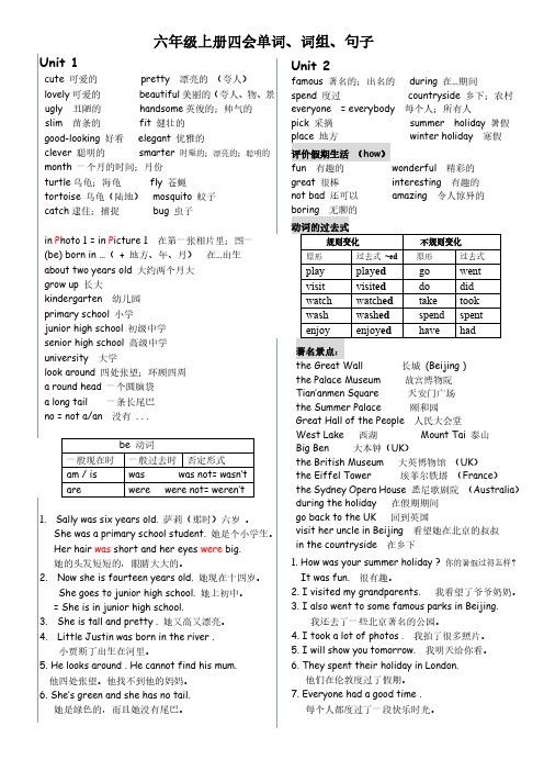 六年级四会单词1-12