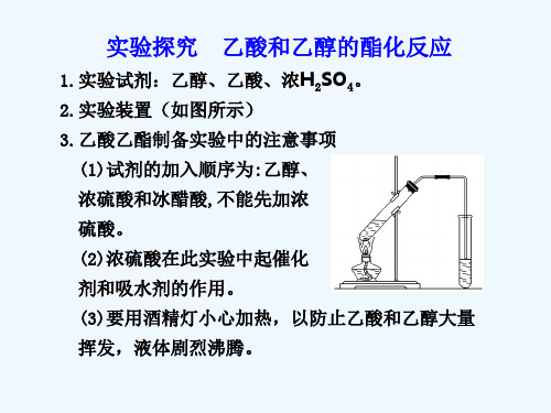 乙酸和乙醇的酯化反应