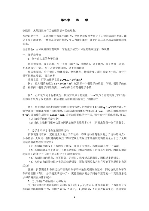 2013年高考物理    热学