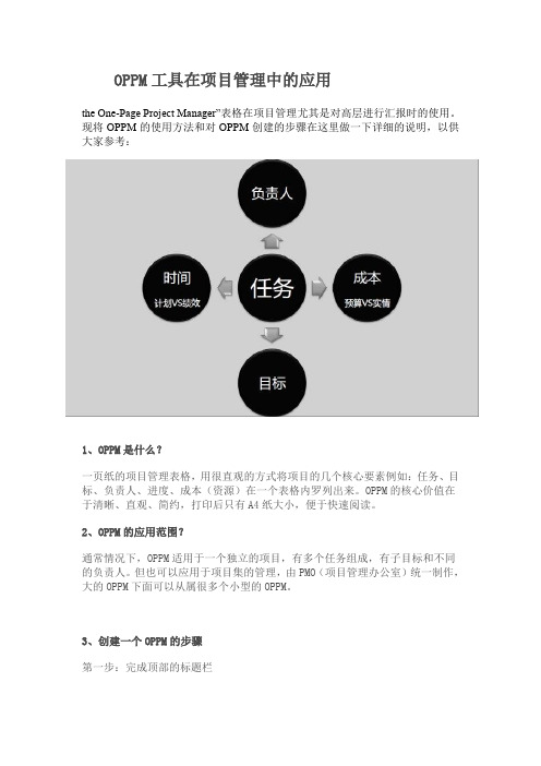OPPM工具在项目管理中的应用