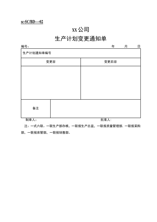 生产车间常用15份表格模板