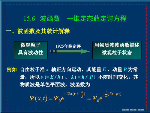 15.6 波函数 一维定态薛定谔方程