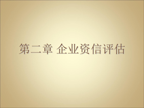 最新文档-企业资信评估-PPT精品文档