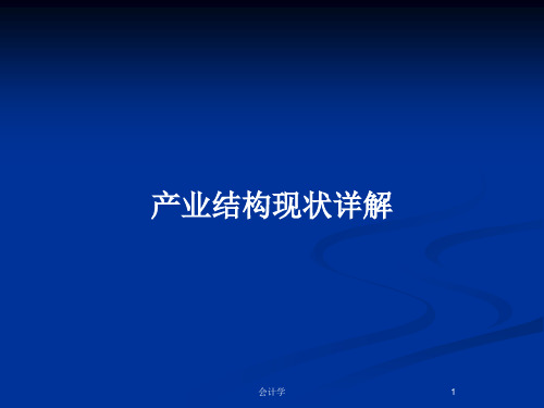 产业结构现状详解PPT教案