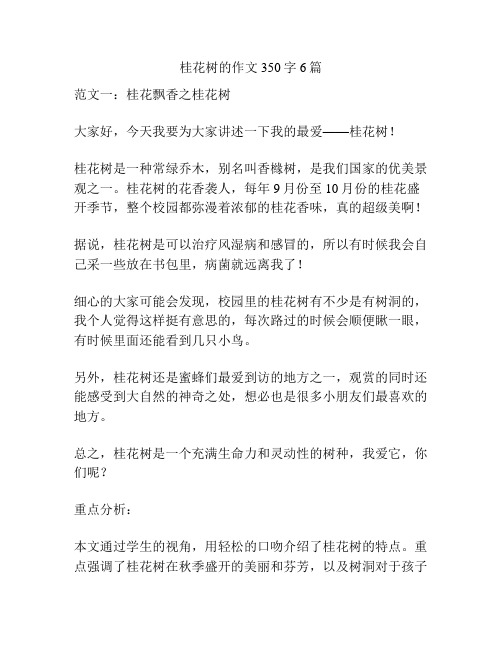 桂花树的作文350字6篇