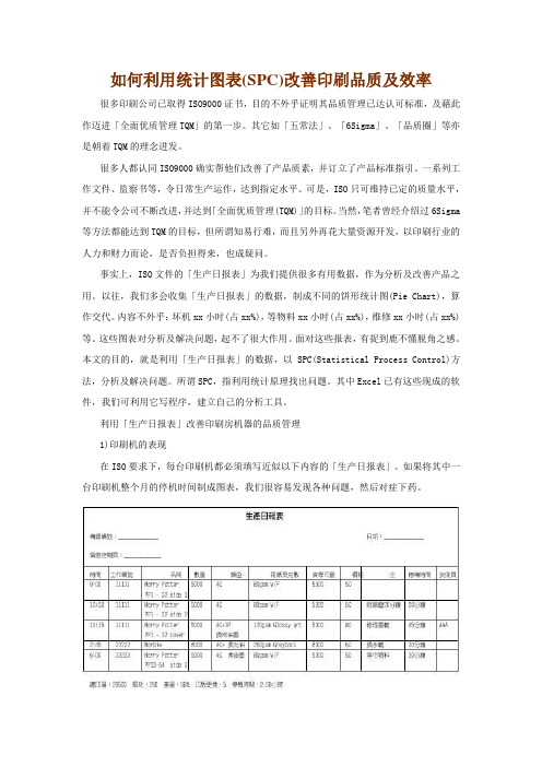 如何利用统计图表(SPC)改善印刷品质及效率
