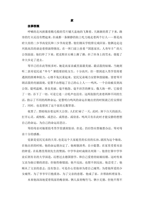 《家》故事梗概 (1)