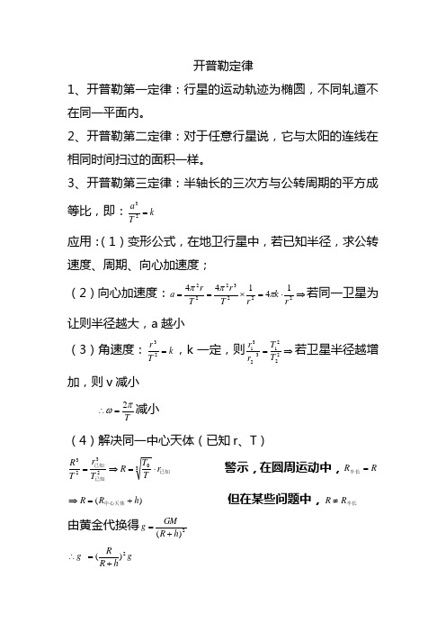 开普勒定律