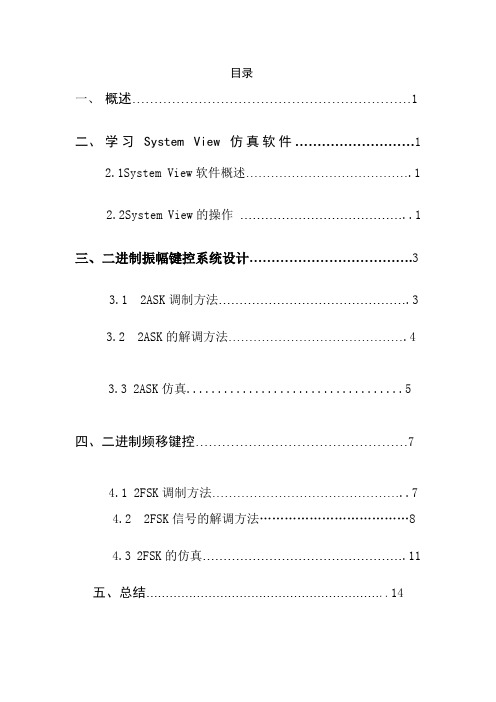 2ASK和2FSK的设计与实现