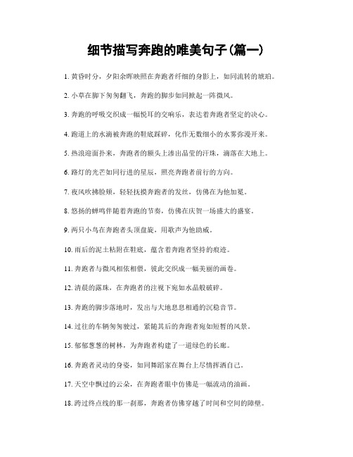 细节描写奔跑的唯美句子(精选两篇)