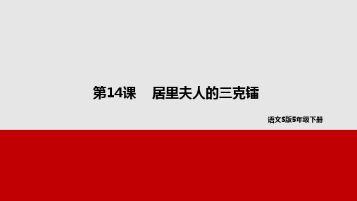 五年级下册语文课件-14居里夫人的三克镭 语文S版(共28张PPT)