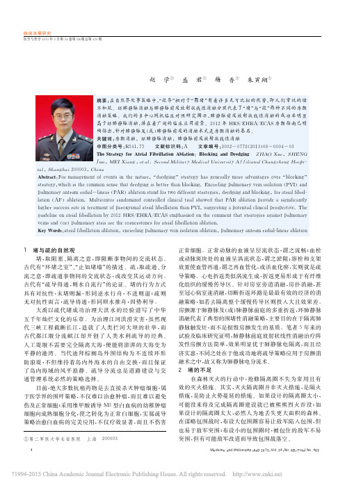 房颤消融策略_堵与疏