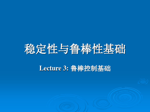 稳定性及鲁棒性lecture3