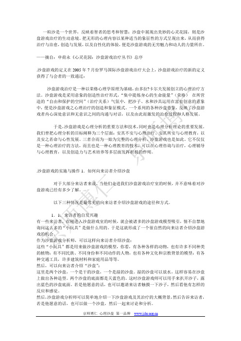沙盘游戏-申荷永著