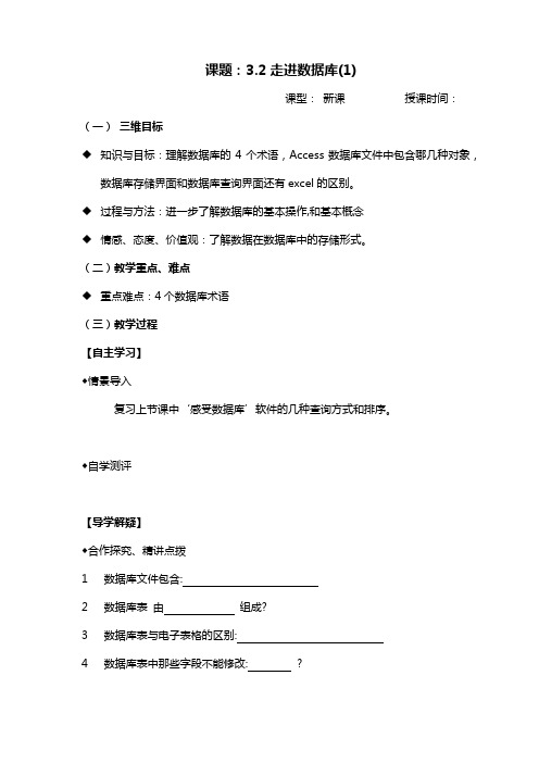 3.2走进数据库(1)