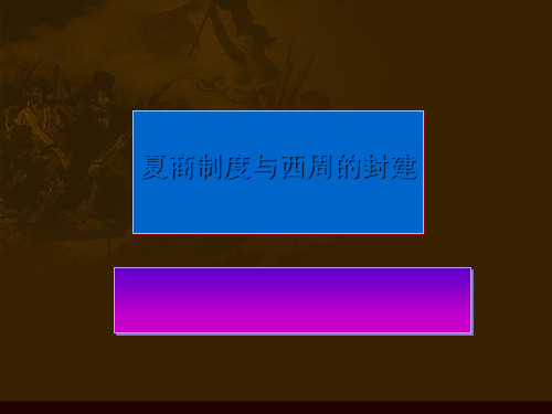 岳麓历史必修1第1单元第1课 夏商制度与西周封建(共19张PPT)