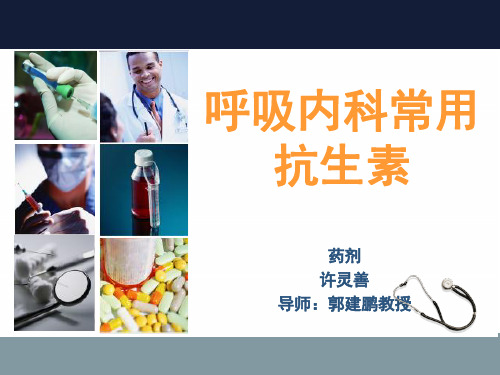 呼吸内科常用抗生素的选择ppt课件