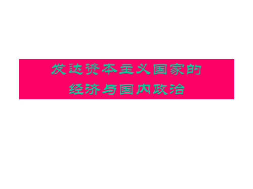 发达资本主义国家的经济与国内政治