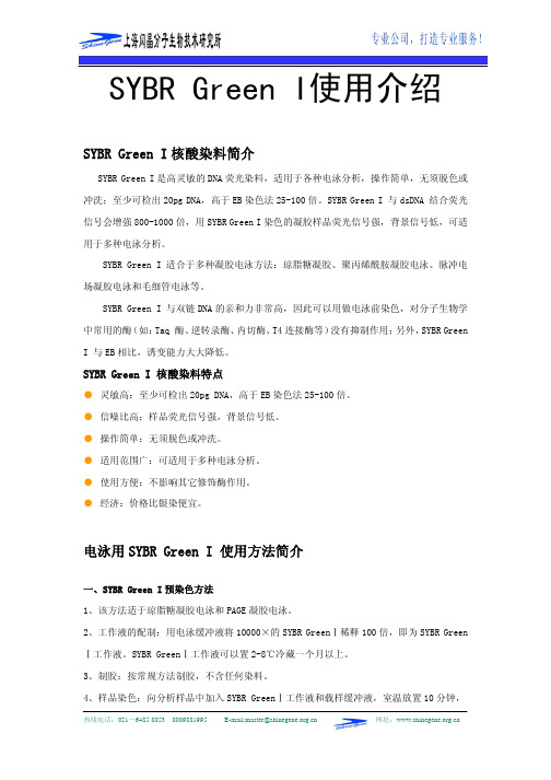 SYBRGreen I 使用介绍