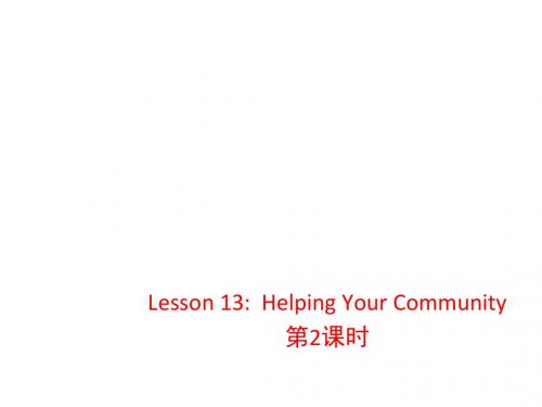 (新)北师大版八年级英语上册Unit5 Lesson13 第2课时 课件