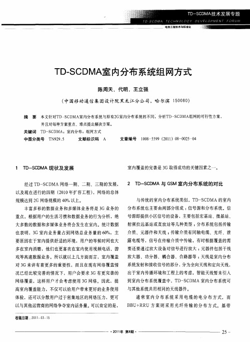 TD-SCDMA室内分布系统组网方式