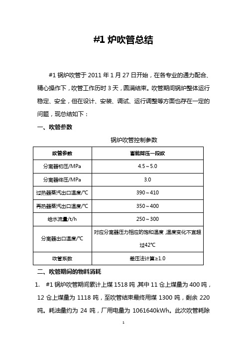 #1炉吹管总结.