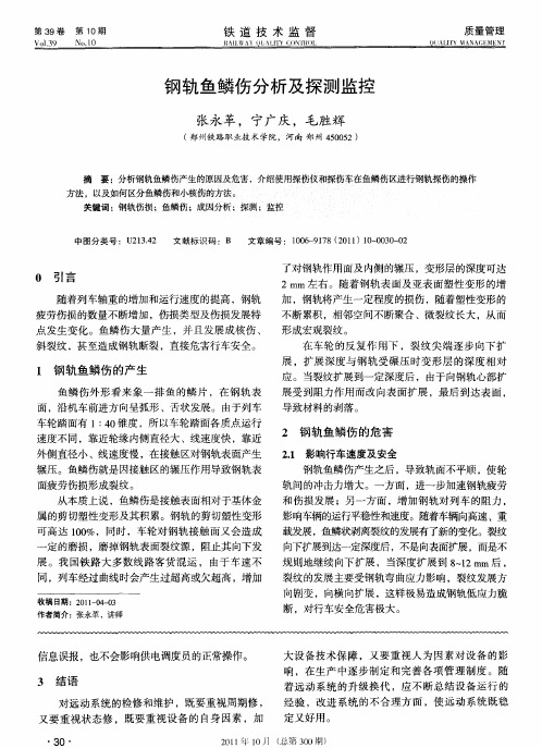 钢轨鱼鳞伤分析及探测监控