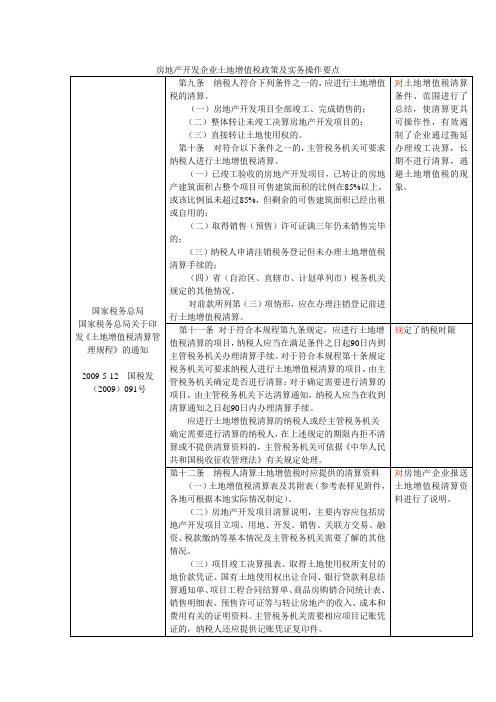 房地产开发企业土地增值税政策及实务操作要点