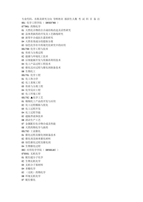 专业代码