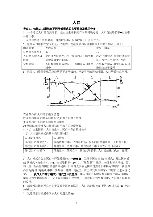 如皋市中学高二地理学业水平测试考点解读必修二