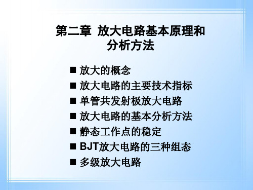 放大电路基本原理和分析方法