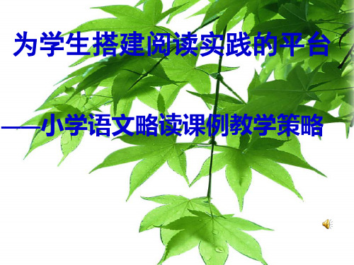 略读课文教学讲解